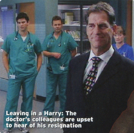 Simon MacCorkindale as Harry Harper in Casualty