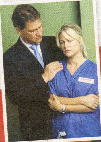 Simon MacCorkindale as Harry Harper in Casualty